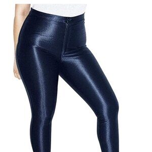 American Apparel Sz S Navy Disco Cropped Skinny Pants